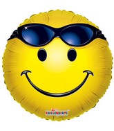 18" Smiley with Glasses Balloon