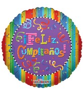 18" Feliz Cumpleanos Festive Balloon