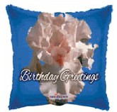 18" Iris Birthday Greetings Balloon