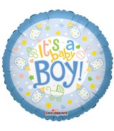 9" Airfill Only Its A Baby Boy Bottle Balloon