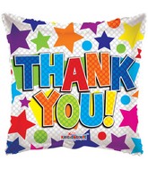 18" Thank You Bunch Of Stars And Circles Balloon