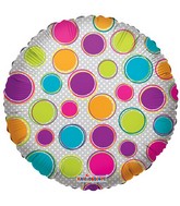 18" Decorative Circles Mylar Balloon