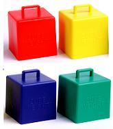 65 Gram Cube Balloon Weights Primary Asst. 10 Count