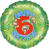 18" Age 6 Monkey Balloon