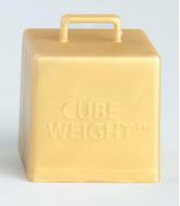 65 Gram Cube Balloon Weights Gold 10 Count