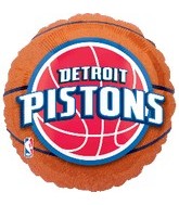 18" NBA Detroit Pistons Basketball Balloon