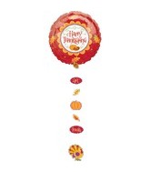 24" Happy Thanksgiving Drop a Line Balloon