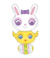35" Bunny Chick and Egg Stacker Unpackaged