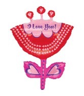 33" I Love You Flower Supershape Balloon