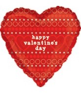 31" Circles Happy Valentine's Day Balloon