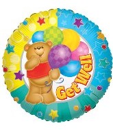 36" Get Well Bear Balloon
