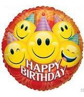 36" Happy Birthday Smiley Face Balloon