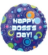 18" Boss's Day Balloon  Polka Dots