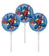 9" EZ Fill Airfill Spiderman With Sticks (3 Pack)