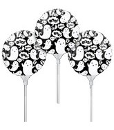 9" EZ Fill Airfill Only Balloon Halloween Sticks (3 Pack)