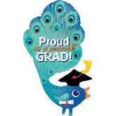Proud as a Peacock Grad Balloon
