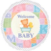 18" Welcome Baby Bathtub Foil Balloon