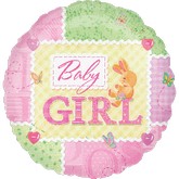 18" Baby Girl Bunny Foil Balloon