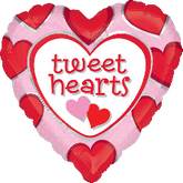 18" Tweet Hearts Mylar Balloon