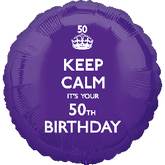18'' Keep Calm 50th Birthday