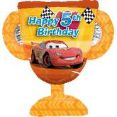 27" Cars Trophy 5th Jumbo Birthday Balloon