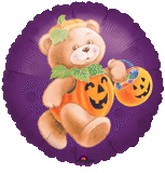 18" Pumpkin Bear Balloon