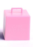 65 gram Cube Balloon Weight: Baby Pink