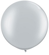 30"  Qualatex Latex Balloons  SILVER   02CT