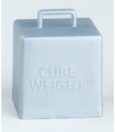 65 Gram Cube Balloon Weights Silver 10 Count